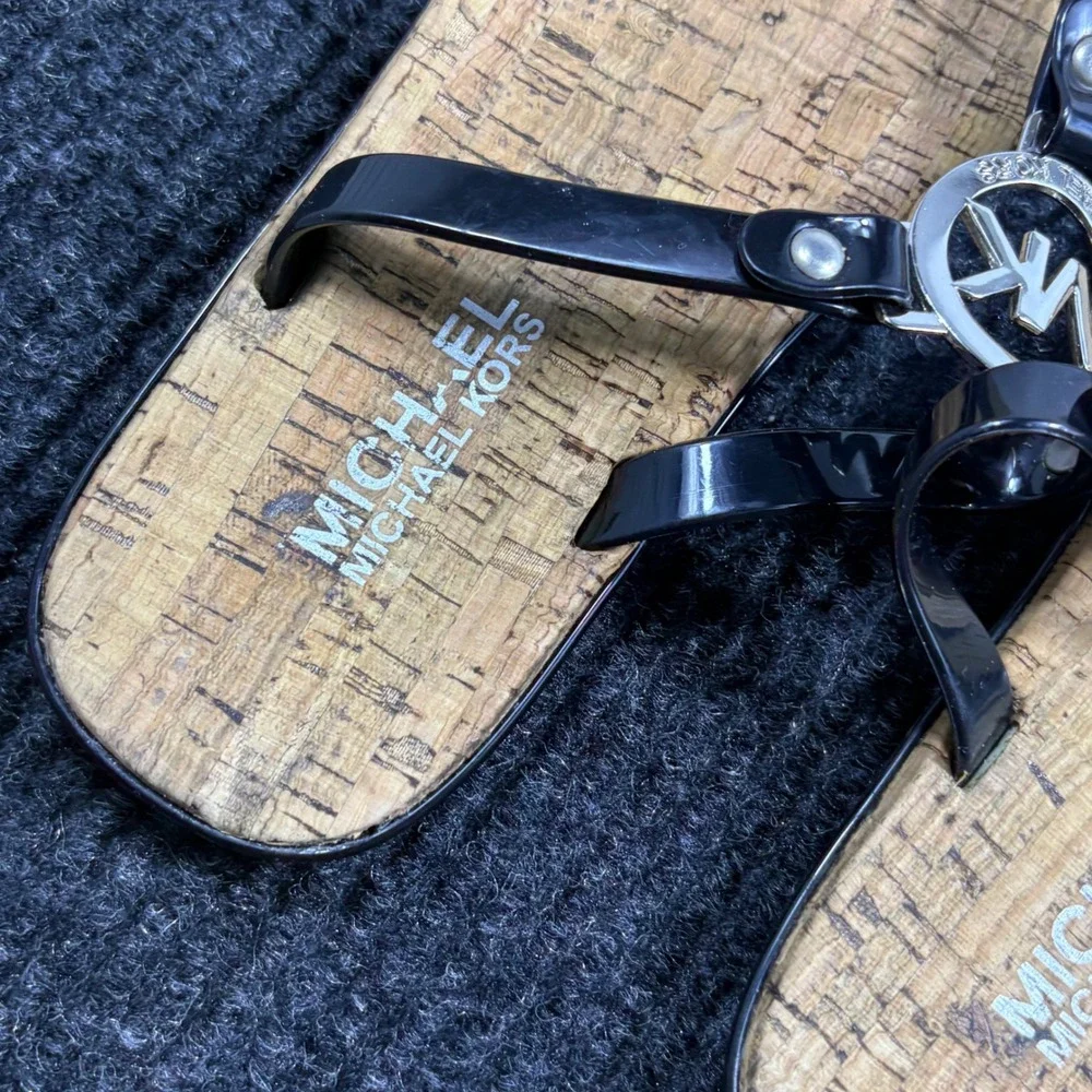 Michael Kors Womens Thong Cork Sandals See Measurements